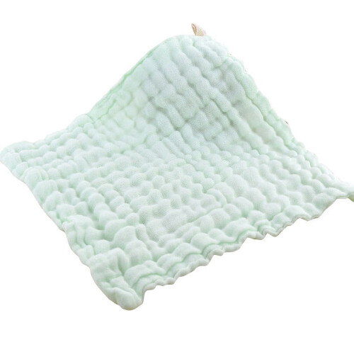 Cotton Towel and Washcloth Solid Print Green 1