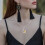 Set di collana con ape per donna, elegante girocollo in 2 pezzi 5