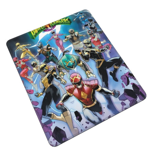 Mouse Pad Power Rangers με ραμμένη άκρη, αντιολισθητική βάση από καουτσούκ και πλενόμενο 1