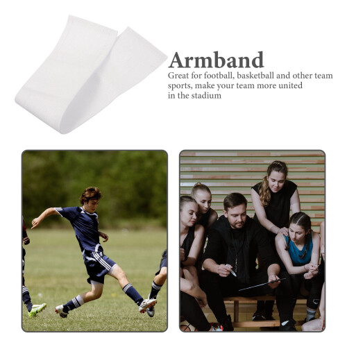 White football armband mourning multi-purpose 4 pcs 2