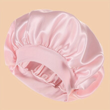 (Pink, 1pc) Satijnen slaapmuts met brede rand, perfect voor dagelijks gebruik tijdens het douchen.