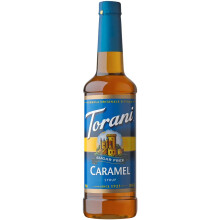 Torani Caramel Sugar Free Coffee Syrup (750ml) – Zero Calorie Caramel Syrup for Coffee, Hot Chocolate & Protein Shakes – No Sugar
