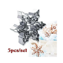 Christmas Cookie Cutter Chocolate Soap Mold Metal Snowflake Shape Baking Tools Kitchen Bakeware Fondant Cake Stencils New