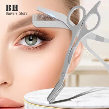 Grooming Eyebrow Shaping Scissors Tools Stainless Steel Eyebrow Trimming Scissors with Combs Eyebrow Trimmer Kit New