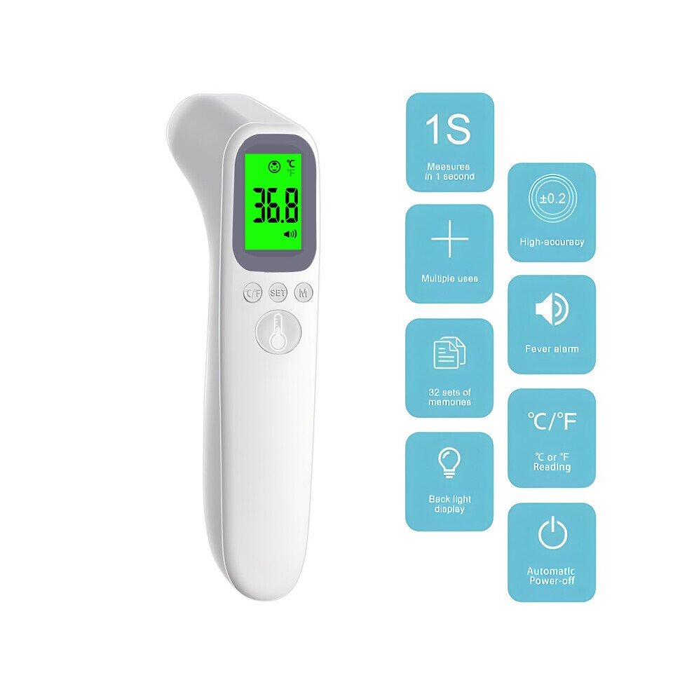 Goplushtoy Digital Infrared Fever Thermometer Medical Household Thermometer Infant Adult Forehead Non-Contact Body Temperature Ear Thermometer