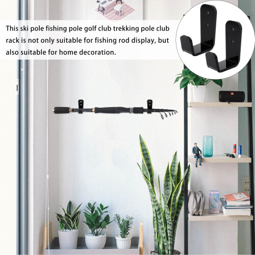 Fishing Pole Holder Wall Mount for 6 Rods 1