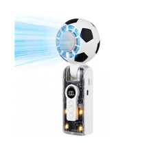 Neck Fan Portable Handheld Cooling Fan Digital Display Turbo Violent Foldable Transparent Armor USB Air Conditioner New Arrival