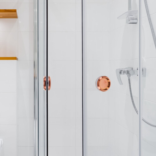 Shower Door Handle Stainless Steel Circular 4 pcs 1