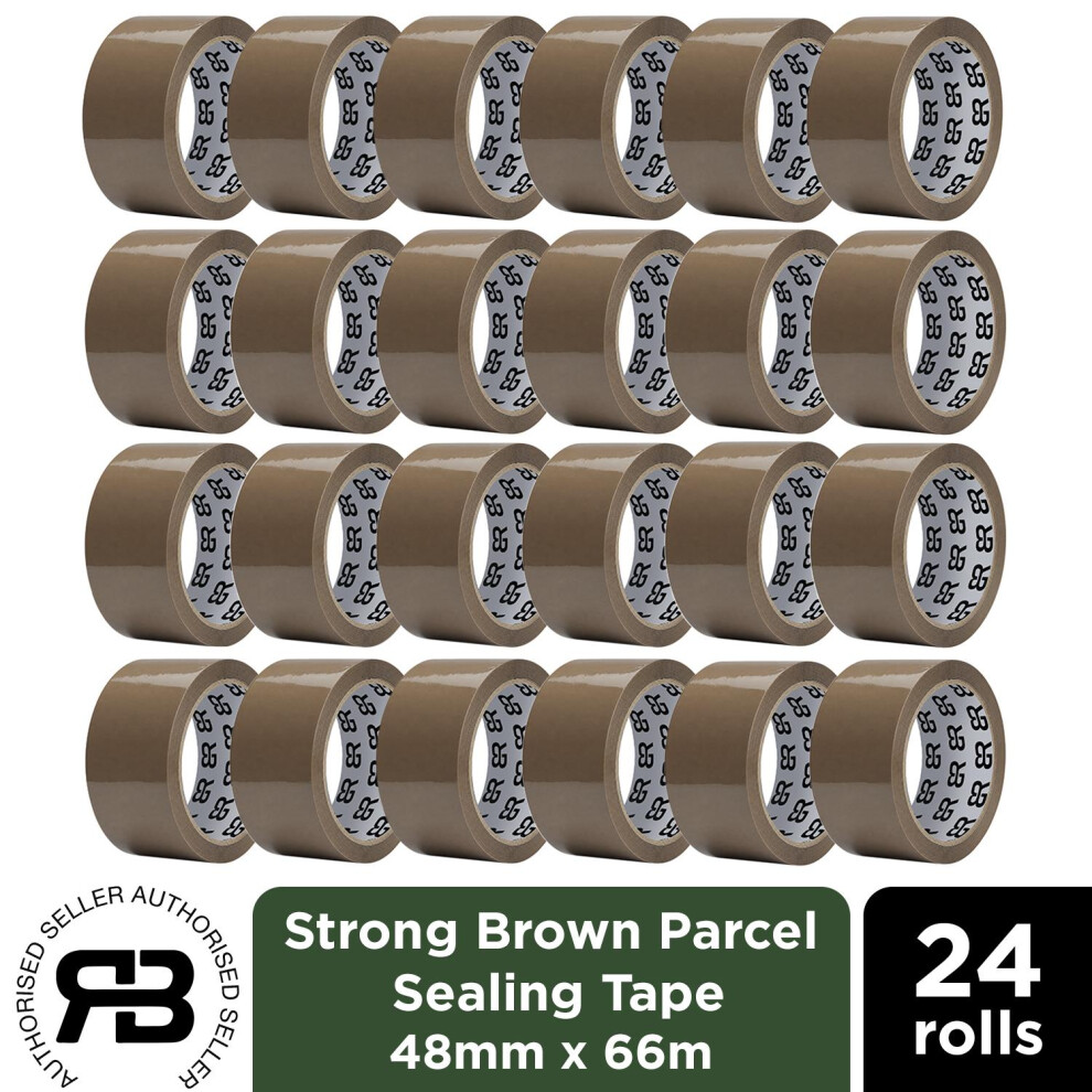 Aquarius Unisex Brown Packing Tape 48Mm X 66M Strong Parcel Box Tape, 24 Rolls - Image 3