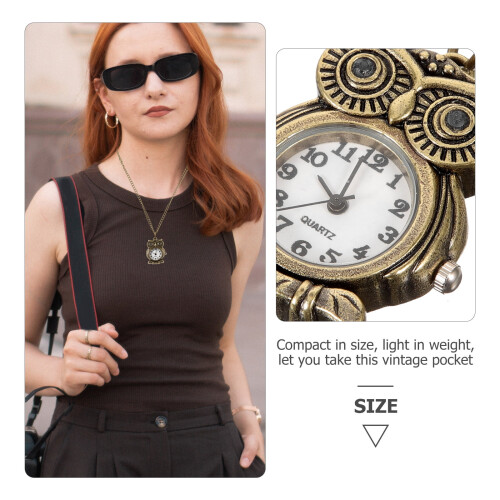 Owl Pocket Watch Retro Style 1 Piece 1