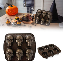 Halloweenská forma na lebku, 3D hliníkový nepřilnavý dort a cukrovinky