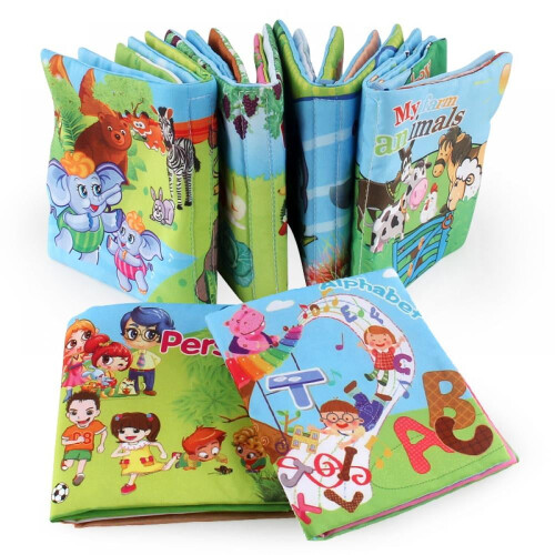 Soft Cloth Book Set for Babies Sensory Crinkle 6 Books 2