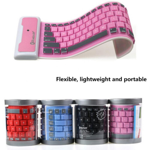 Foldable Bluetooth Keyboard Portable Wireless Rechargeable 1