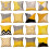 Grinch kerstkussensloop mosterdgeel geometrisch 18x18 2