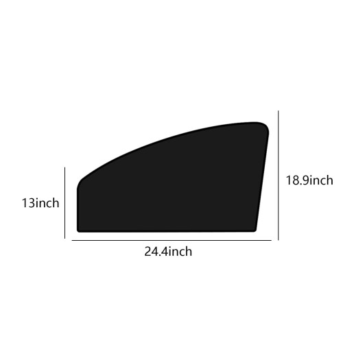 Car Side Window Sun Shade Black Privacy 2 Pack 2