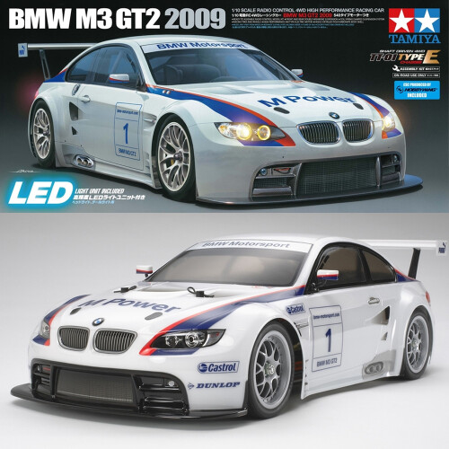 Tamiya Tamiya RC 58449 BMW M3 GT2 2009 (TT-01 TYPE-E) 1:10 RC Assembly Kit