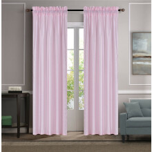 Perdele voal semitransparente roz deschis Lovely2pc, 137x218 cm, cu buzunar pentru tijă, filtrare a luminii, pentru orice cameră, compatibile cu MR2