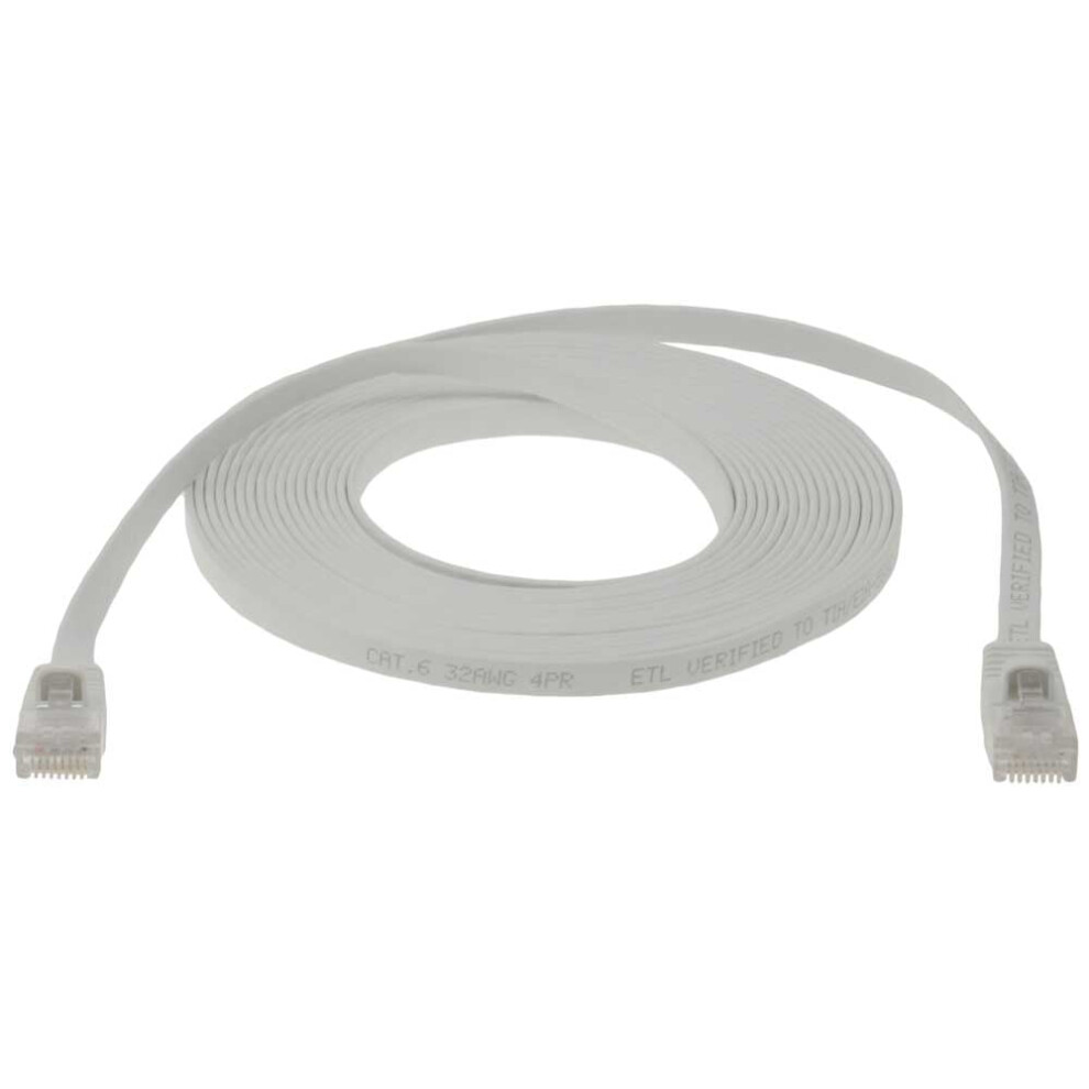 Cat6 Utp Flat Ethernet Cable 25 Ft White 972745789055