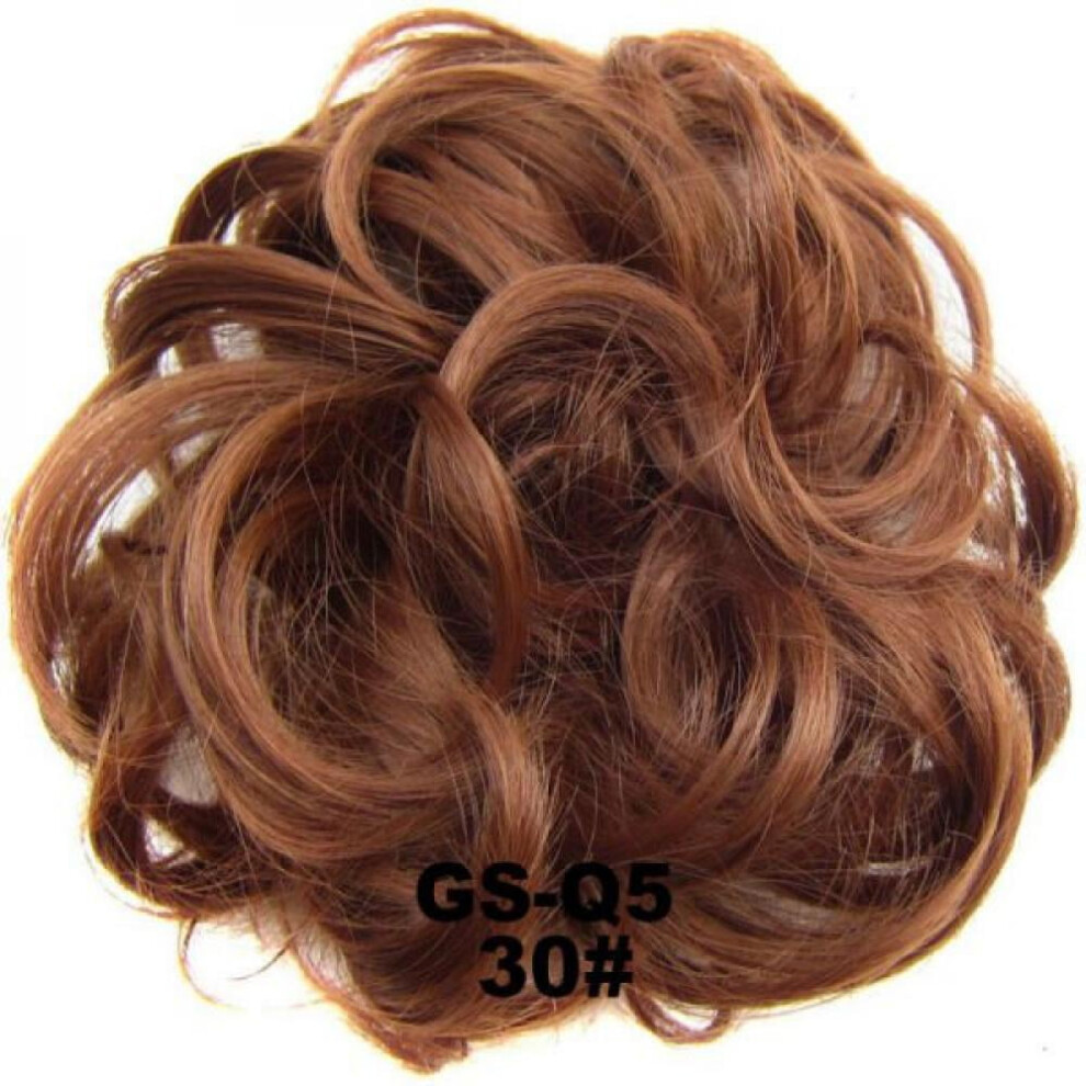 Synthetic Chignon Hairpiece for Women Curly Wavy