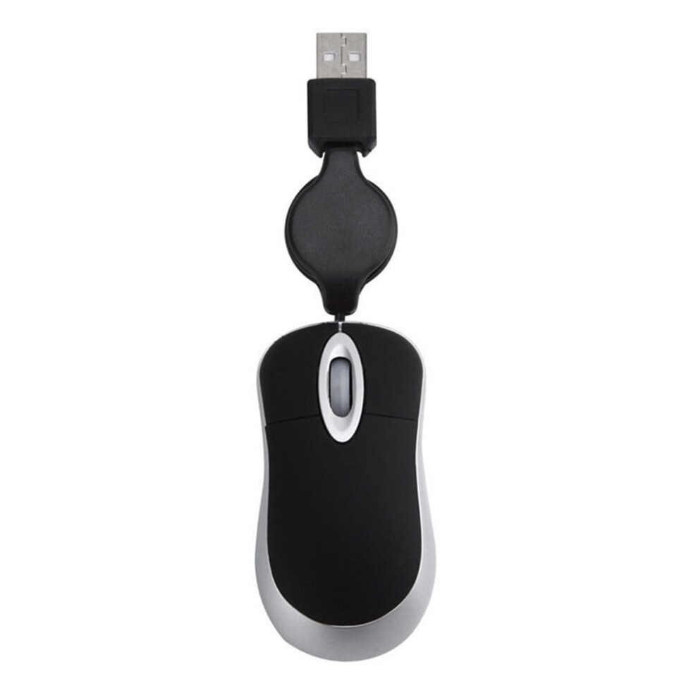 Optical Mini Retractable Wired Mouse Ergonomic 1Pc 972745796206
