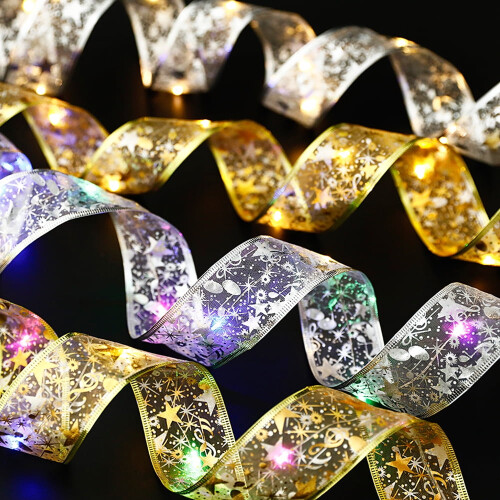 ZOELNIC kerstverlichting goudwit 198 cm 20 LED's 2