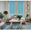 Faux Silk Curtain Panel Light Blue 55" W x 84" L 2