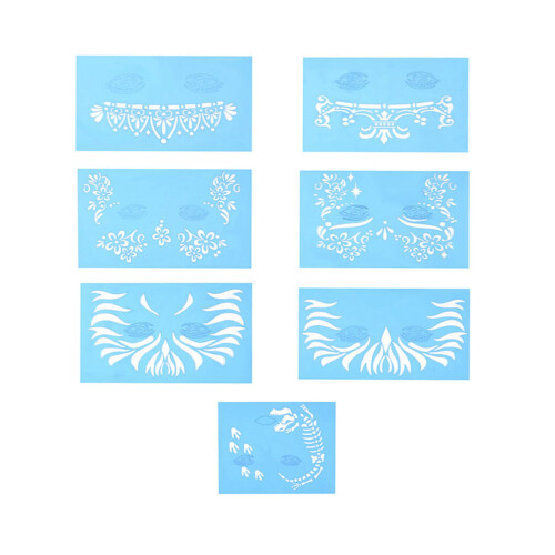Face Paint Stencil Set Reusable 7 Pieces 1