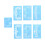 Face Paint Stencil Set Reusable 7 Pieces 5