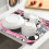 Tapis égouttoir Hello Kitty pour plan de travail, en microfibre, à absorption rapide. 3