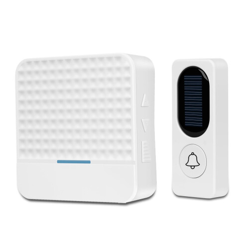 Wireless Doorbell Kit Solar Button Plug-In Chime 4 Volume 1