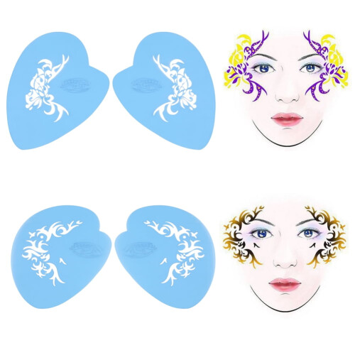Face Paint Stencil Set 7 Styles Reusable 2
