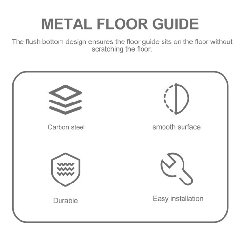 Barn Door Floor Guide Swing Stop Carbon Steel Bottom Roller 2