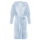 Women's Terry Cloth Hooded Bathrobe Blue Lightweight Soft 5