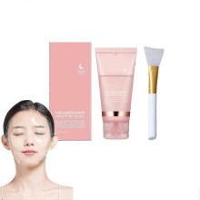 (3) Collagen Overnight Wrapping Peel off Facial Mask, Collagen Night Wrapping Mask, Hydrolyzed Collagen Face Mask, Reduces Sagging & Dullness