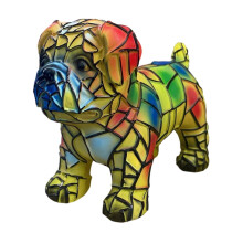 Bulldog Art Nachtlicht Vintage Tischlampe aus Kunstharz, Vintage-Stil