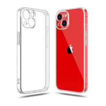 Capa ultrafina de TPU compatível com iPhone 14 - Branca transparente
