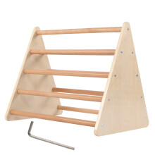 Mini wooden climbing triangle with lockable ladder, birch