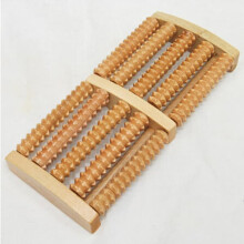 Wooden Foot Roller Massager Natural Wood Color One Size