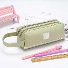 Quinlira pencil box green plastic double-layer 1 unit