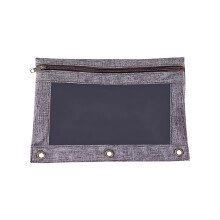 Quinlirra transparent PVC pencil case with three-hole punch