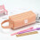 Quinlirra pencil box pink plastic double-layer large 1