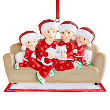 Adornos navideños colgantes personalizados para la familia, decoración navideña para el árbol de Navidad, adornos navideños para la familia.
