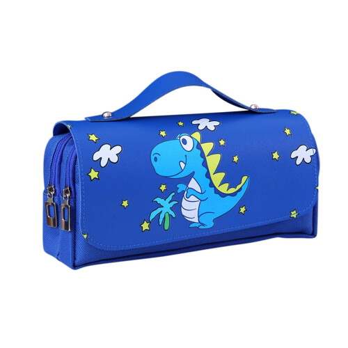Quinlira Space Astronaut Pencil Case 3-Layer Large Capacity