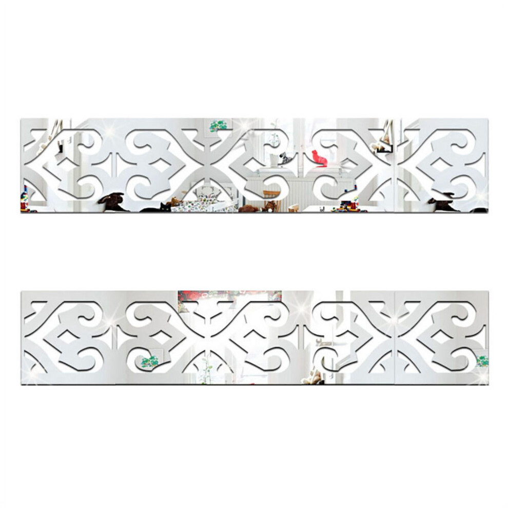 3D Mirror Flower Wall Sticker Vinyl Removable 975221876492