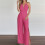 Women's solid loose sleeveless wide-leg jumpsuit 1 pc 2