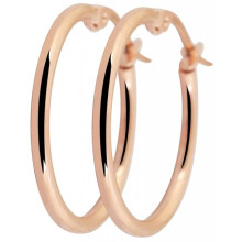 Rose Gold Stainless Steel Hoop Earrings 2.9 cm