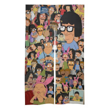 Bob Burgers ajtófüggöny, 34x57 hüvelykes sötétítő ajtófüggöny gobelin, adatvédelmi szobaelválasztó függöny otthoni hálószobába,