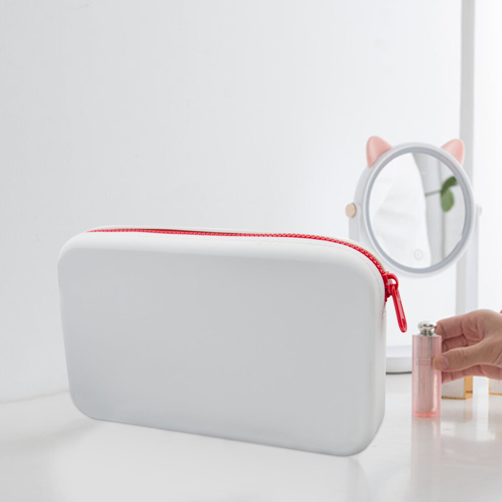 OYIGU silicone cosmetic bag with zipper lavender