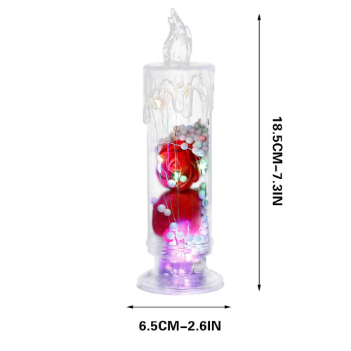 LED Candle Night Light Rose Heart Decoration 1 Pack 2