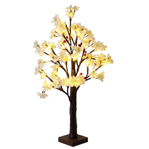 Pear-shaped red LED tree lights for indoor Christmas decor 1
